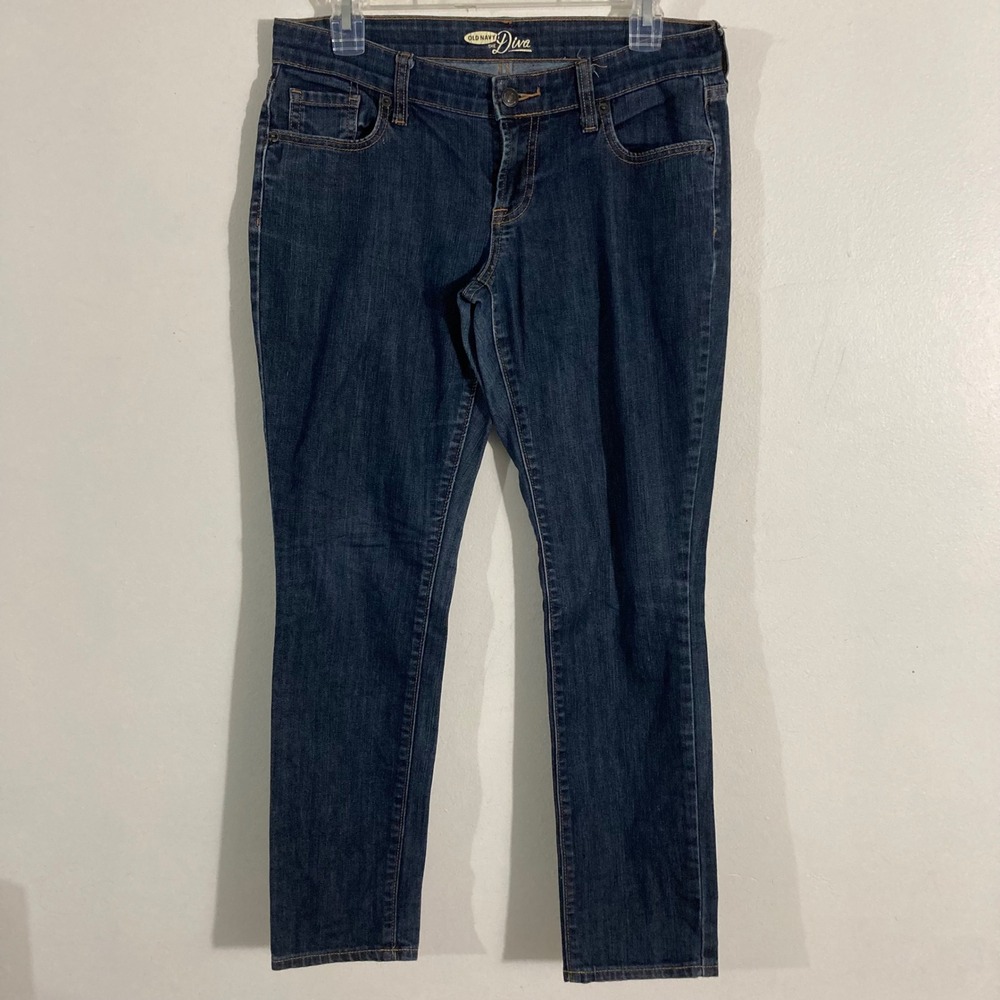 Old Navy The Diva Skinny Jeans Womens 4 Short Dark‎ Wash Blue STRETCH
